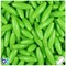 BeadTin Lime Opaque 19mm Spaghetti Plastic Craft Beads (150pcs)